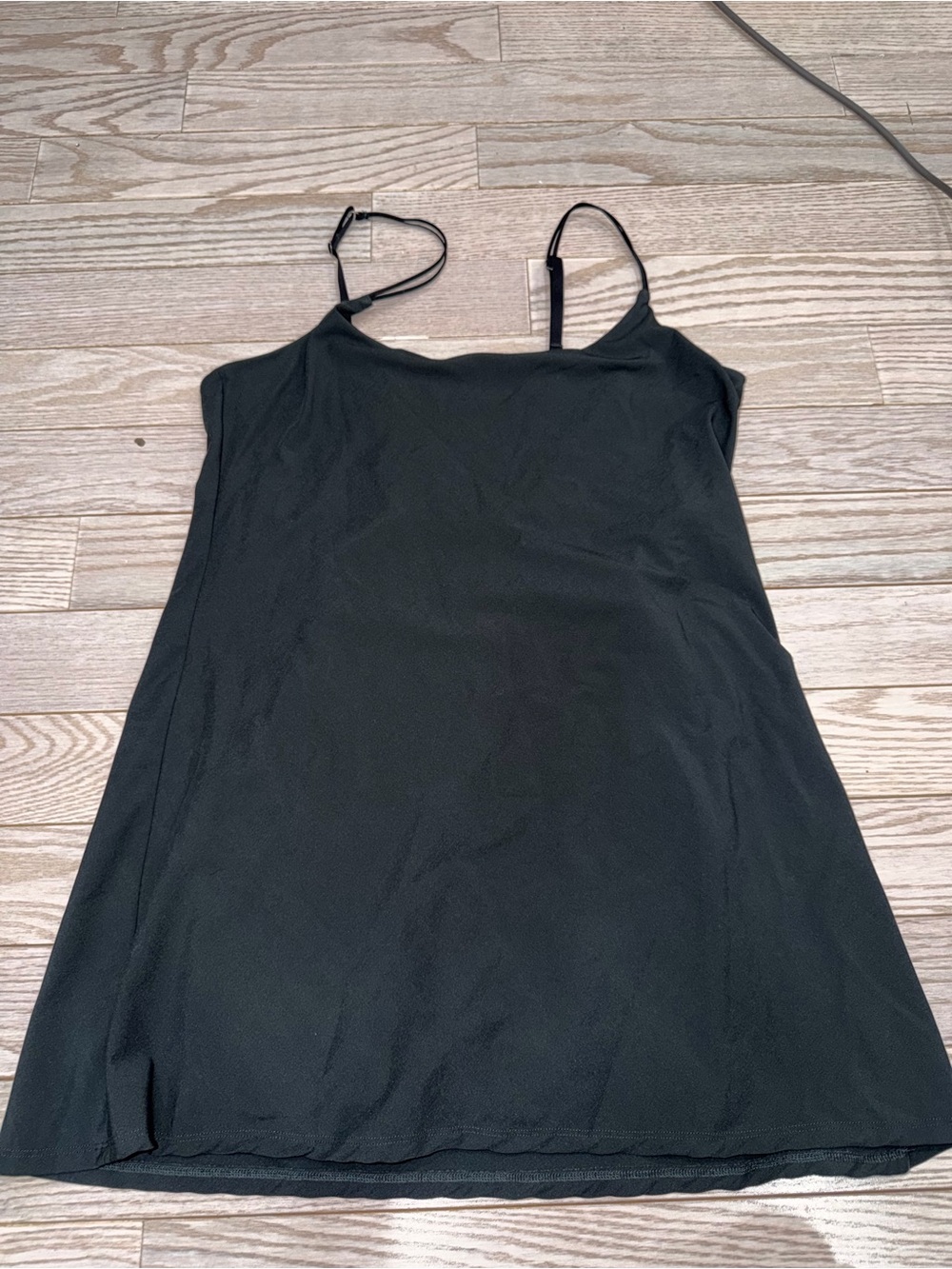 Abercrombie Athletic Black Dress with Spaghetti Straps, shorts underneath